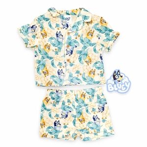 Bluey Kids Pajama Set - Cream and Blue